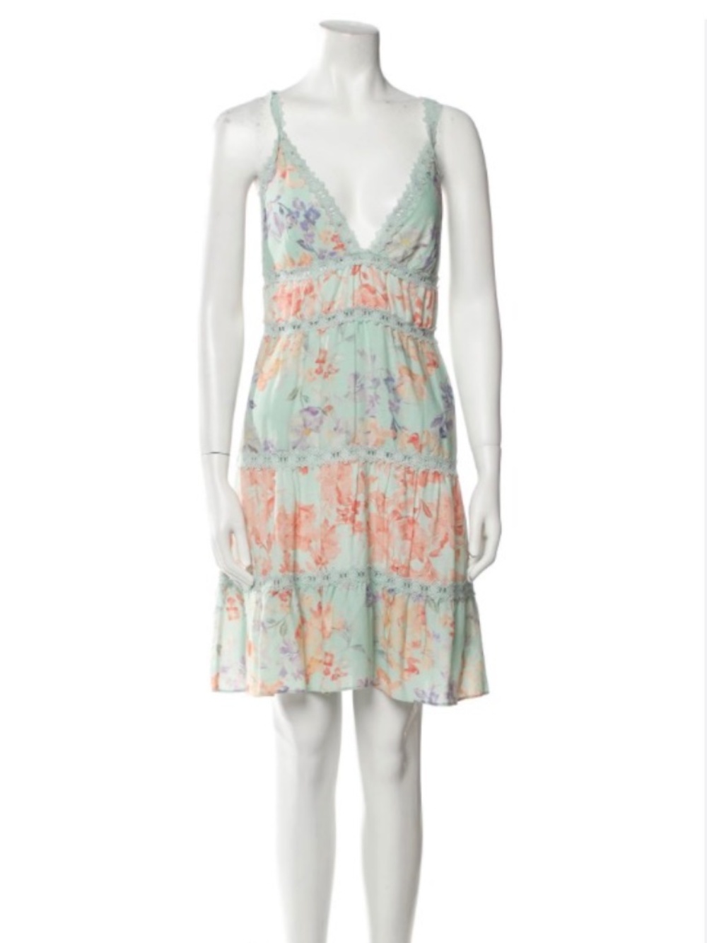 Alice + Olivia Karolina Floral Crochet Mini Dress-Size 2